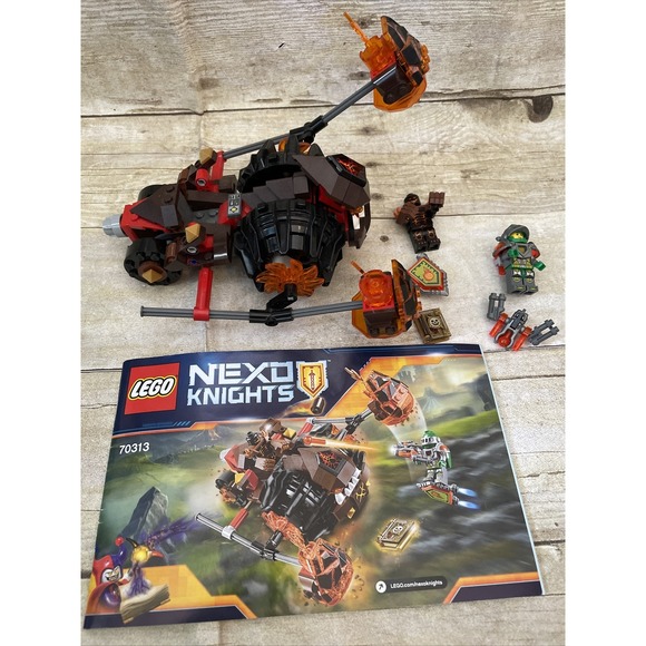 Lego 70313 Nexo Knights Moltor's Lava Smasher Complete Set Minifigures Manual - Picture 1 of 3
